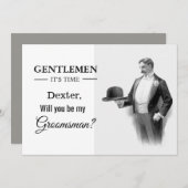 Werden Sie meine Trauzeuge Request Card sein? Einladung (Vorne/Hinten)