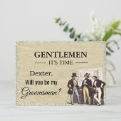 Werden Sie meine Trauzeuge Request Card sein? Einladung (Stehend Vorderseite)