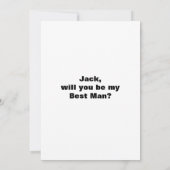 Werden Sie meine Trauzeuge Trauzeuge Karte sein? (Rückseite)