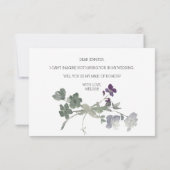 Werden Sie meine Trauzeugin Aquarelllavene sein? (Rückseite)