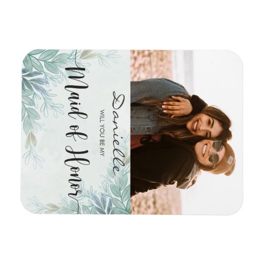 Werden Sie meine Trauzeugin beim Grünen Magnet sei (Horizontal)