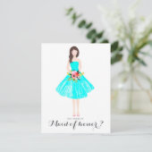 Werden Sie meine Trauzeugin-Benutzerkarte Einladung (Stehend Vorderseite)