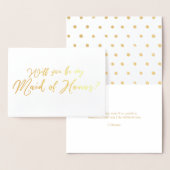 Werden Sie meine Trauzeugin Chic Calligraphy sein? Folienkarte (Anzeige)