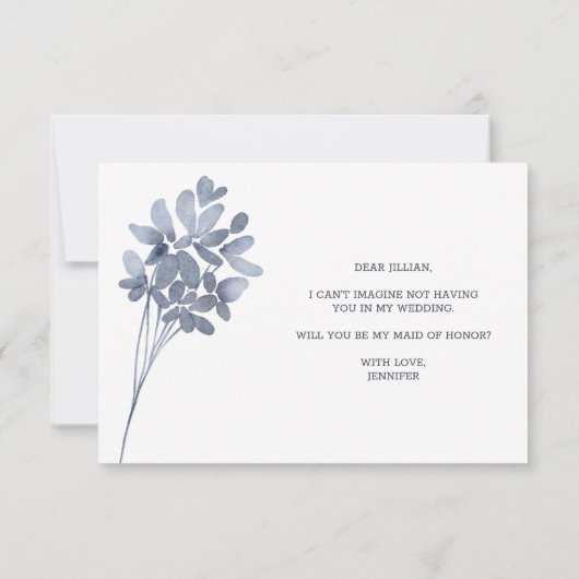 Werden Sie meine Trauzeugin dutzende Blumen sein? (Rückseite)