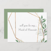 Werden Sie meine Trauzeugin einladen? Postkarte (Vorne/Hinten)