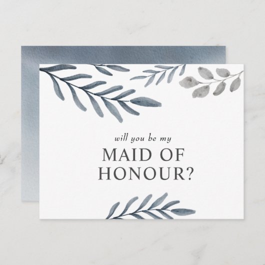 Werden Sie meine Trauzeugin Einladung Postkarte? (Vorne/Hinten)