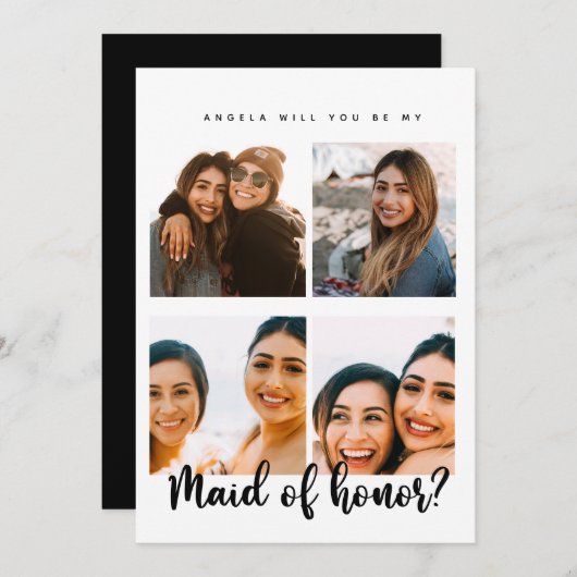 Werden Sie meine Trauzeugin Flat Card sein? (Vorne/Hinten)