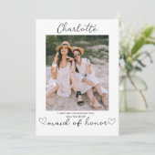 Werden Sie meine Trauzeugin Foto-Vorschlagskarte s (Stehend Vorderseite)