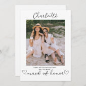 Werden Sie meine Trauzeugin Foto-Vorschlagskarte s (Vorne/Hinten)