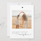 Werden Sie meine Trauzeugin Foto-Vorschlagskarte s Einladung (Vorderseite)