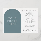 Werden Sie meine Trauzeugin-Foulationskarte sein? Folieneinladung (Rückseite)