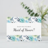 Werden Sie meine Trauzeugin hellblau gelb sein? (Stehend Vorderseite)