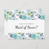 Werden Sie meine Trauzeugin hellblau gelb sein? (Vorne/Hinten)