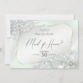 Werden Sie meine Trauzeugin Honeydew Shimmer sein? Einladung (Vorderseite)