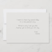 Werden Sie meine Trauzeugin Honeydew Shimmer sein? Einladung (Rückseite)