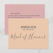 Werden Sie meine Trauzeugin Hübsch rosa Muster? Einladungspostkarte (Vorne/Hinten)