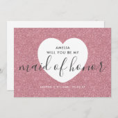 Werden Sie meine Trauzeugin-Karte - geflochten Einladung (Vorne/Hinten)