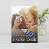 Werden Sie meine Trauzeugin-Karte mit Foto sein Einladung (Stehend Vorderseite)