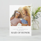 Werden Sie meine Trauzeugin-Karte sein? Einladung (Stehend Vorderseite)