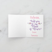 Werden Sie meine Trauzeugin-Karte sein? Einladung (Innenseite)