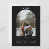 Werden Sie meine Trauzeugin Minimalistisch Foto (Vorderseite)