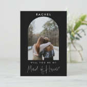 Werden Sie meine Trauzeugin Minimalistisch Foto (Stehend Vorderseite)