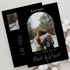 Werden Sie meine Trauzeugin Minimalistisch Foto