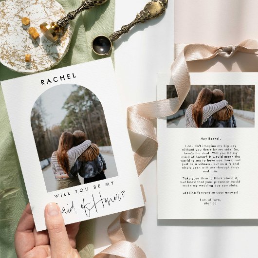 Werden Sie meine Trauzeugin Minimalistisch Foto