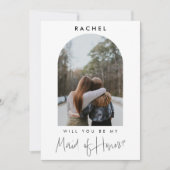 Werden Sie meine Trauzeugin Minimalistisch Foto (Vorderseite)