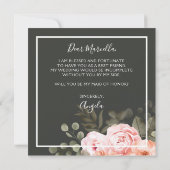 Werden Sie meine Trauzeugin mit einer eleganten Bl Einladung (Rückseite)