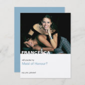 Werden Sie meine Trauzeugin Modernes Foto Einladung (Vorne/Hinten)