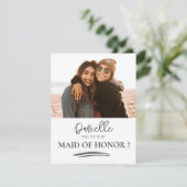 Werden Sie meine Trauzeugin Modernes Foto sein? (Stehend Vorderseite)