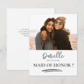 Werden Sie meine Trauzeugin Modernes Foto sein? (Vorne/Hinten)