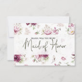 Werden Sie meine Trauzeugin Peonies pink floral (Vorderseite)