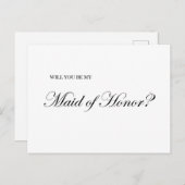 Werden Sie meine Trauzeugin? Postkarte (Vorne/Hinten)