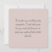 Werden Sie meine Trauzeugin rosa Einladung sein? (Rückseite)