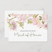 Werden Sie meine Trauzeugin Rosa Rosa Magnolia? (Vorne/Hinten)