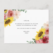 "Werden Sie meine Trauzeugin sein?" Ankündigungspostkarte (Rückseite)