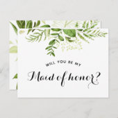 "Werden Sie meine Trauzeugin sein?" Ankündigungspostkarte (Vorne/Hinten)