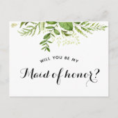 "Werden Sie meine Trauzeugin sein?" Ankündigungspostkarte (Vorderseite)