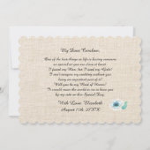 Werden Sie meine Trauzeugin sein? Aquarellblume Einladung (Rückseite)