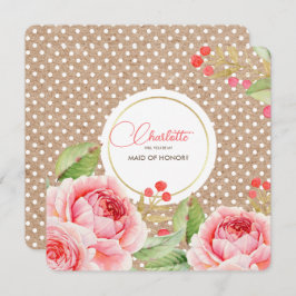 Werden Sie meine Trauzeugin sein? Benutzerdefinier Einladung