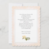 Werden Sie meine Trauzeugin sein? Blush Pink Peoni Einladung (Rückseite)