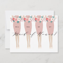 Werden Sie meine Trauzeugin sein? | Bridesmaid-Kar Einladung