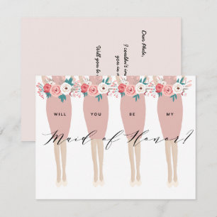 Werden Sie meine Trauzeugin sein?   Bridesmaid-Kar Einladung