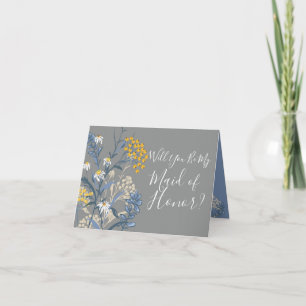 Werden Sie meine Trauzeugin sein? Daisy Floral Bri Karte