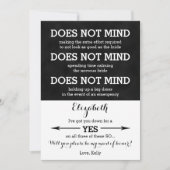 Werden Sie meine Trauzeugin sein, die nichts dageg Einladung (Vorderseite)