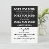 Werden Sie meine Trauzeugin sein, die nichts dageg Einladung (Stehend Vorderseite)