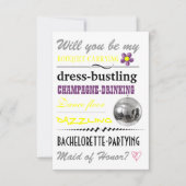 "Werden Sie meine Trauzeugin sein?" Einladung (Vorderseite)