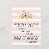 WERDEN SIE MEINE TRAUZEUGIN sein? Einladung (Vorne/Hinten)